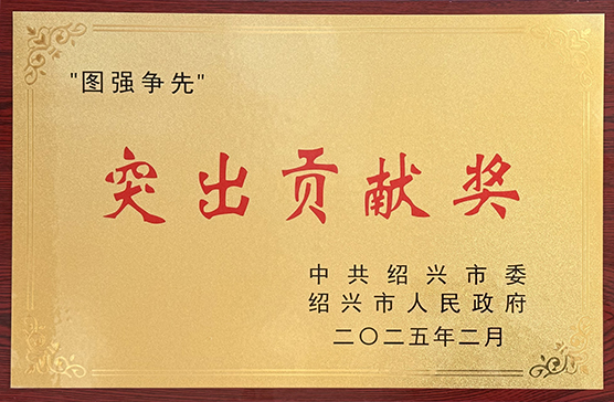 中共紹興市委“圖強(qiáng)爭先”突出貢獻(xiàn)獎